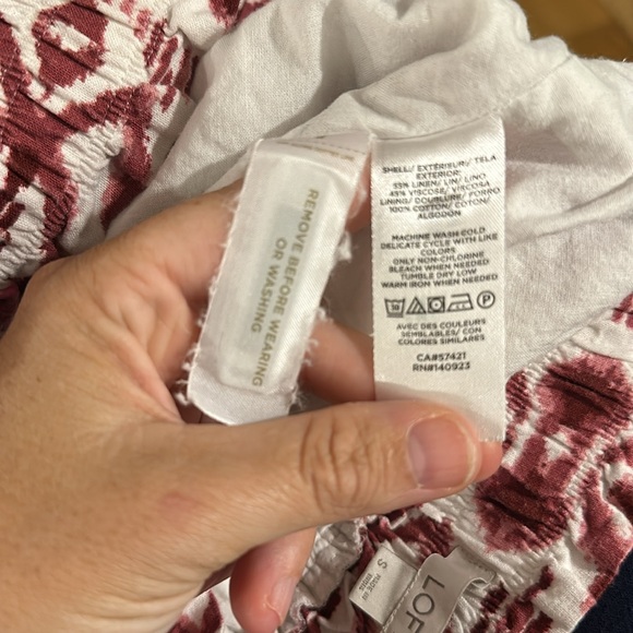 Pink Linen Loft Midi Skirt with Elastic Waist - Picture 7 of 7